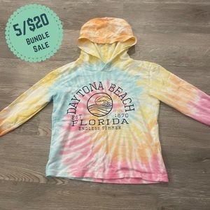 5/$20 OCEAN DRIVE Daytona Beach Tue Dye Hooded Shirt - Girls Size 6z